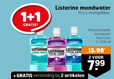 aanbieding listerine|listerine mondwater.